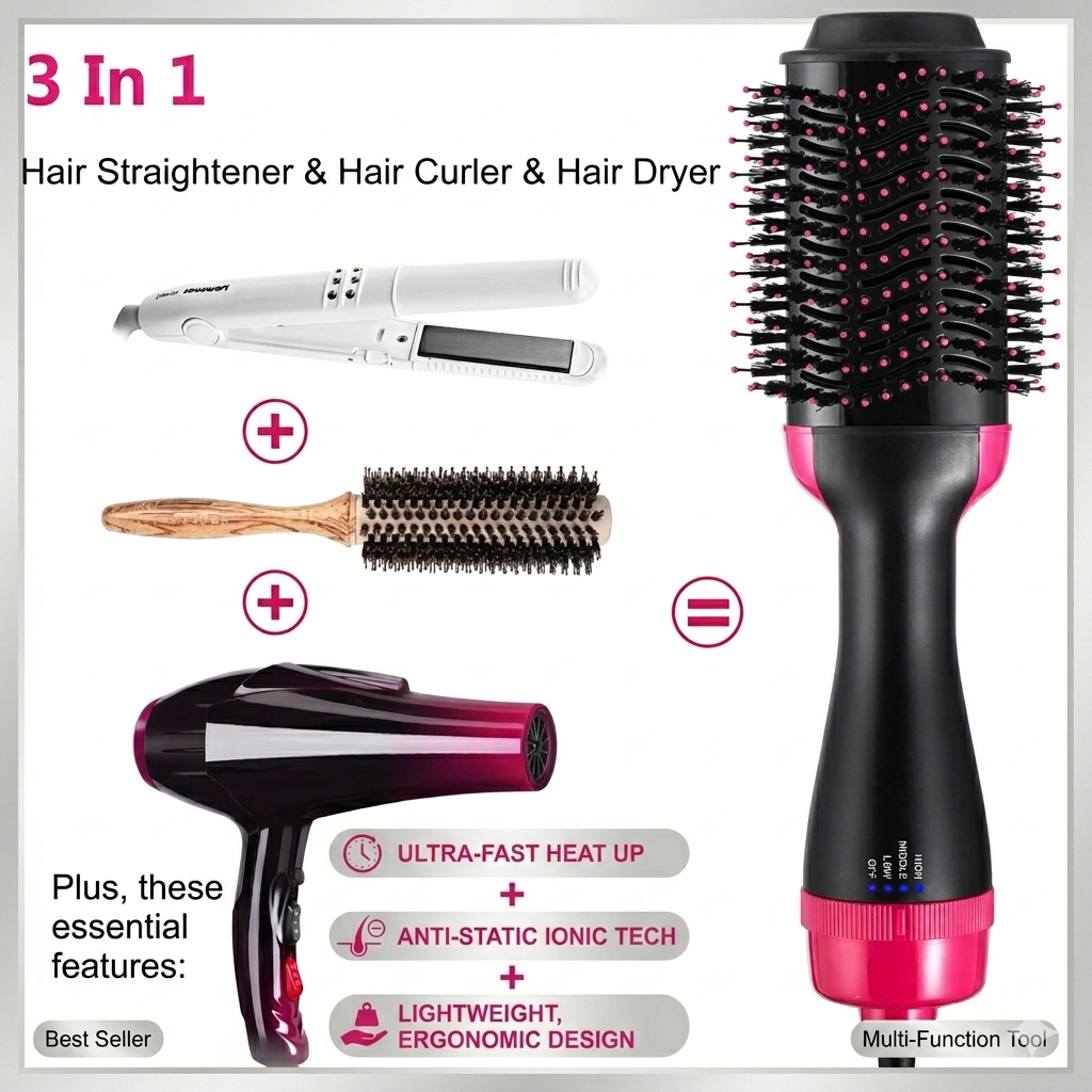 Hot Air Brush 3in1