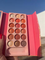 18 Unique eyeshadows,blush,contour,highlighter & lip colors ( all in one )